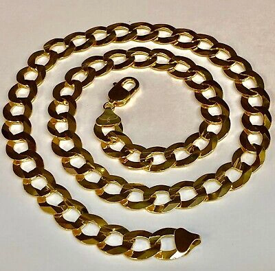 Pre-owned R C I 14k Solid Yellow Gold Men Comfort Curb Link 22" 12.2mm 73 Grams Chain/necklace In No Stone