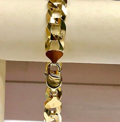 Pre-owned R C I 14k Yellow Gold 22" Mens Solid Comfort Curb Link 12.2mm 73 Grams Chain/necklace In No Stone