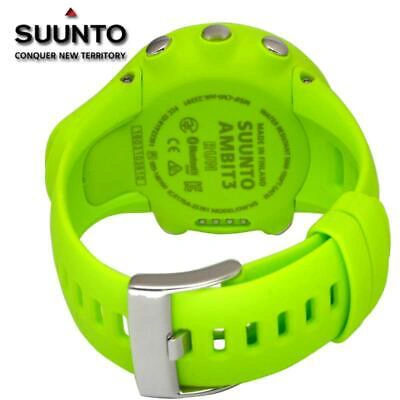 Pre-owned Suunto Ss021261000 Ambit3 Run Lime Heart Rate Mobile Connection Gps Watch