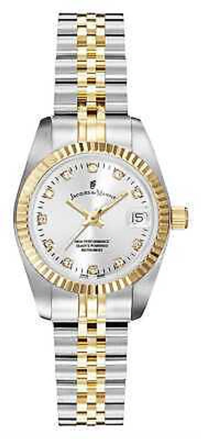 Pre-owned Jacques Du Manoir Inspiration Crystal (26mm) Silver Dial / Two-tone Nro.08 Watch