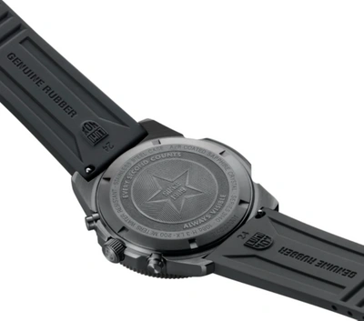 Pre-owned Luminox Xs.3141.bo Pacific Diver All Black Rubber Diver Watch