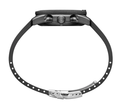 Pre-owned Luminox Xs.3141.bo Pacific Diver All Black Rubber Diver Watch