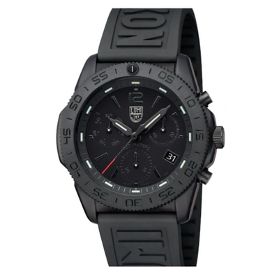 Pre-owned Luminox Xs.3141.bo Pacific Diver All Black Rubber Diver Watch