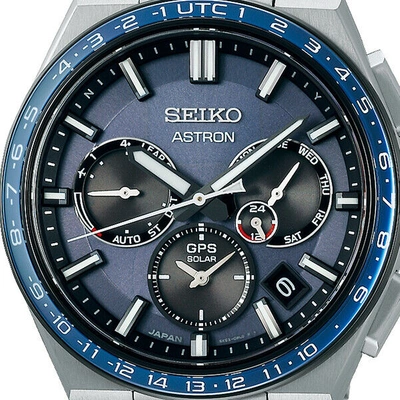 Pre-owned Seiko Astron Nexter Sbxc109 Men's Watch Solar Gps Blue Gray 2022