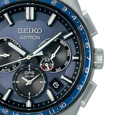 Pre-owned Seiko Astron Nexter Sbxc109 Men's Watch Solar Gps Blue Gray 2022