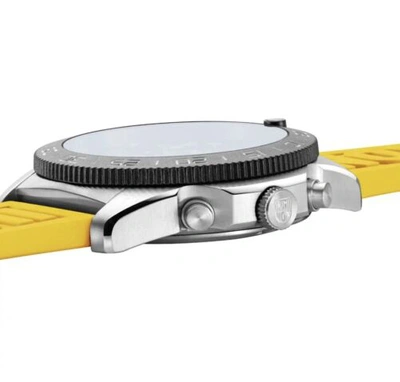 Pre-owned Luminox Swiss Made Pacific Diver Chronograph Yellow Rubber Mens Watch Xs.3145