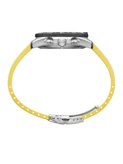 Pre-owned Luminox Swiss Made Pacific Diver Chronograph Yellow Rubber Mens Watch Xs.3145