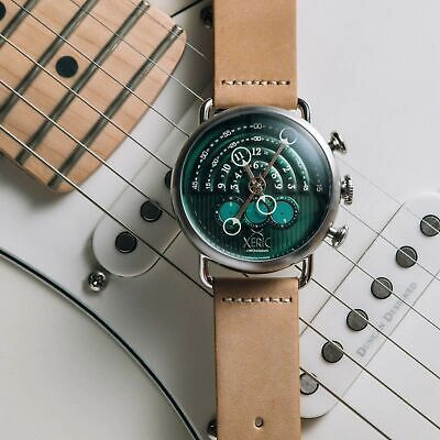 Pre-owned Xeric Halograph Chrono Sapphire Silver Pacific Green