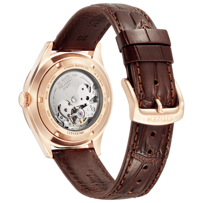 Pre-owned Citizen Record Label C7 Crystal Seven Rose Gold Automatic Watch Nh8393-05a