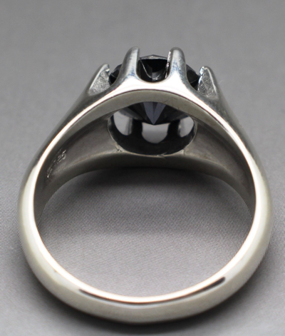 Pre-owned Black Diamond 2.88cts 9.69mm Men's Real  Treated Ring Aaa Grade & $1640 Value. In Fancy Black