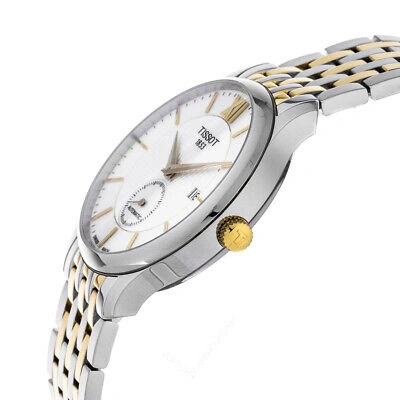 Pre-owned Tissot Tradition Automatic Sm Second Two Tone Men's Watch T063.428.22.038.00