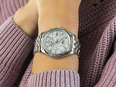 Pre-owned Citizen Silver Womens Multi Dial Watch Fc0010-55d