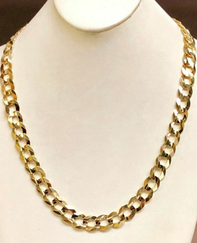 Pre-owned R C I 14kt Solid Yellow Gold Men Comfort Curb Link 22" 12.2mm 73 Grams Chain/necklace