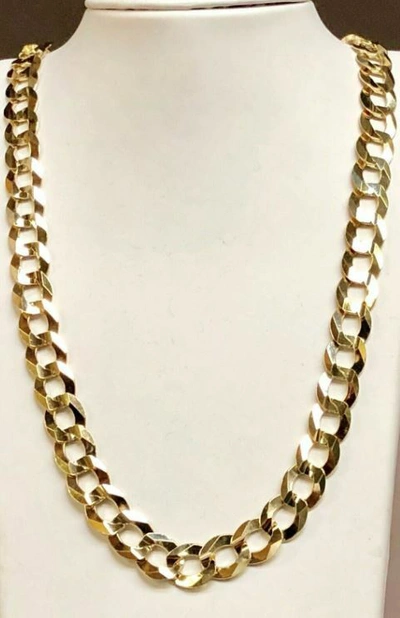 Pre-owned R C I 14kt Solid Yellow Gold Men Comfort Curb Link 22" 12.2mm 73 Grams Chain/necklace