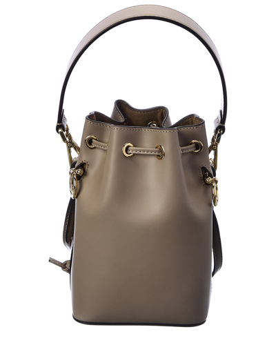 Fendi Mon Tresor Mini Leather Bucket Bag In Beige | ModeSens