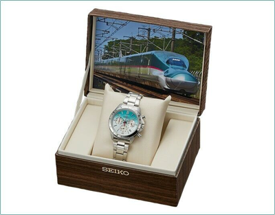 Pre-owned Series E5 Shinkansen Hayabusa 10th Anniversary Watch Seiko M Size Japan F/s
