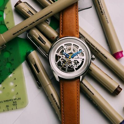 Pre-owned Archetype Nemesis Automatic Silver Tan