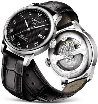 Pre-owned Tissot Mens Le Locle Stainless Steel Dress Watch Black T0064071605300