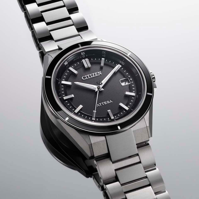 Pre-owned Citizen Attesa Cb3030-76e Act Line Titanium Eco-drive Radio Solar Watch 39.5mm