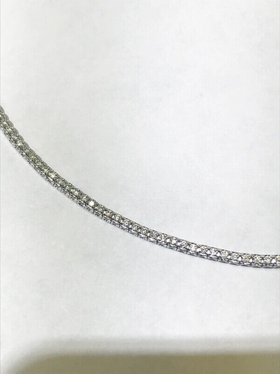 Pre-owned Morris 1.00 Carat Natural Diamond Tennis Bracelet Si 14k White Gold 7'' 92 Stones
