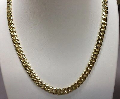 Pre-owned R C I 14k Yellow Gold Solid Mens Miami Cuban Curb Link 20" 6.7mm 72gr Chain/necklace In No Stone