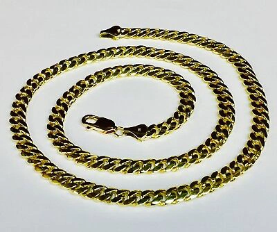 Pre-owned R C I 14k Yellow Gold Solid Mens Miami Cuban Curb Link 20" 6.7mm 72gr Chain/necklace In No Stone