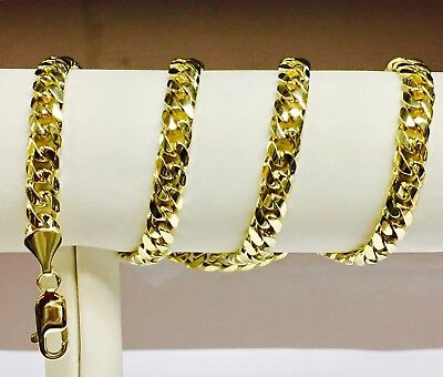 Pre-owned R C I 14k Yellow Gold Solid Mens Miami Cuban Curb Link 20" 6.7mm 72gr Chain/necklace In No Stone