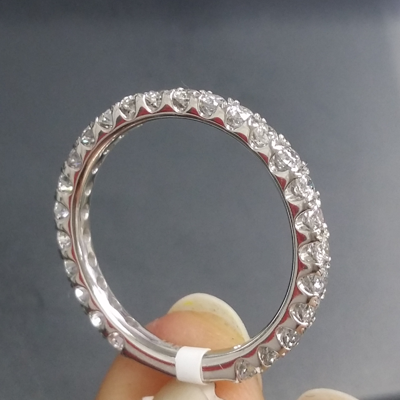 Pre-owned Handmade Deal 1.05ct Natural Round Diamond Ladies Eternity Band Ring 14k Gold. In H