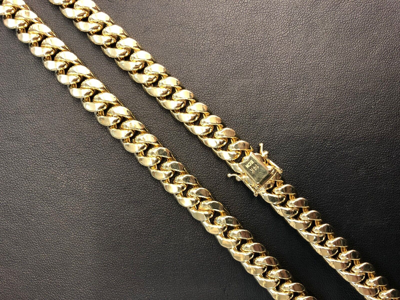 Pre-owned Limor 14k Yellow Gold Hollow 6mm Miami Cuban Chain Necklace 24"