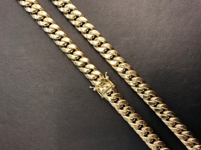 Pre-owned Limor 14k Yellow Gold Hollow 6mm Miami Cuban Chain Necklace 24"