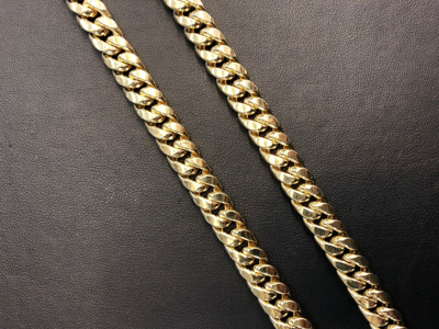 Pre-owned Limor 14k Yellow Gold Hollow 6mm Miami Cuban Chain Necklace 24"