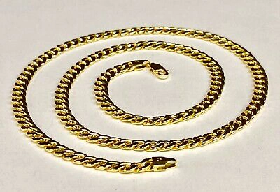 Pre-owned R C I 10k Yellow Gold 18" Mens Miami Cuban Curb Men's Link 4.5mm 9grams Chain/necklace In No Stone