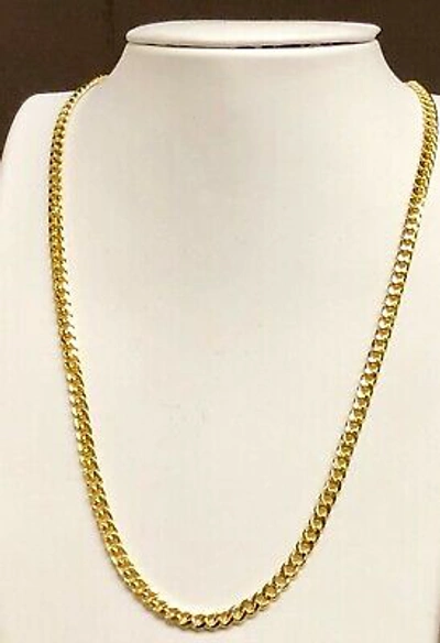 Pre-owned R C I 10k Yellow Gold Mens Miami Cuban Curb Men's Link 18" 4.5mm 9grams Chain/necklace In No Stone