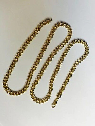 Pre-owned R C I 10k Yellow Gold Mens Miami Cuban Curb Men's Link 18" 4.5mm 9grams Chain/necklace In No Stone