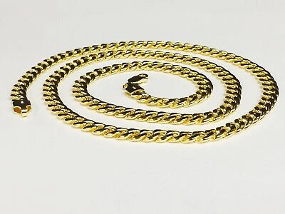 Pre-owned R C I 10k Yellow Gold Mens Miami Cuban Curb Men's Link 18" 4.5mm 9grams Chain/necklace In No Stone