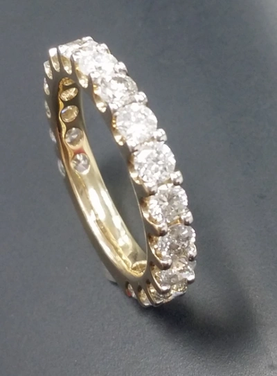 Pre-owned Handmade Deal 2.00ct Natural Diamond Ladies Eternity Wedding Band Ring With Bar 14k Gold In White