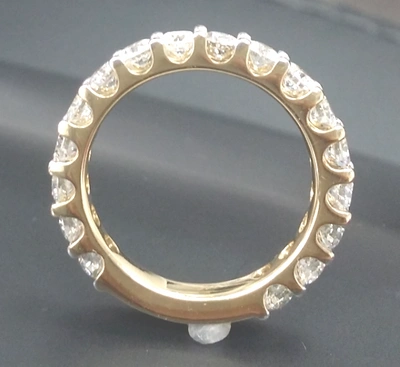 Pre-owned Handmade Deal 2.00ct Natural Diamond Ladies Eternity Wedding Band Ring With Bar 14k Gold In White