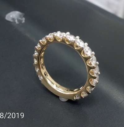 Pre-owned Handmade Deal 2.00ct Natural Diamond Ladies Eternity Wedding Band Ring With Bar 14k Gold In White