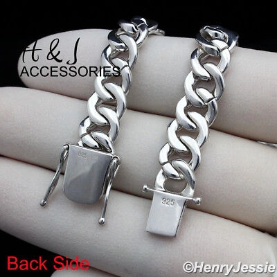 Pre-owned H&j Jewelry 18"men 925 Sterling Silver 8mm Icy Bling Cz Miami Cuban Curb Chain Necklacesn11 In White/colorless