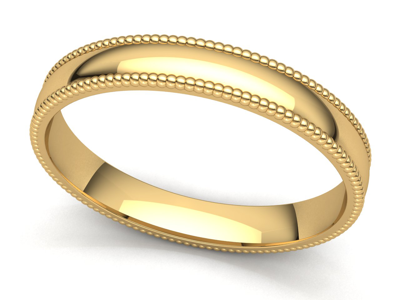 Pre-owned Jewelwesell Milgrain Dome Comfort Fit Wedding Band Ring Mens Womens 2mm-8mm Solid 18k Gold