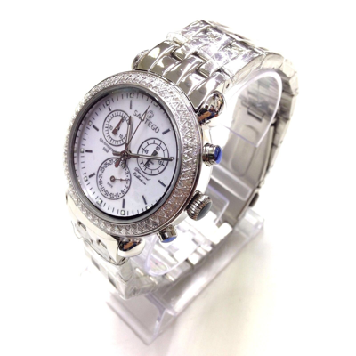 Pre-owned Sartego Women's Diamond Collection Chronograph Swiss Made Watch Sdwt385s