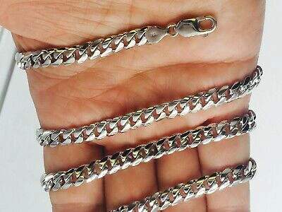 Pre-owned R C I 14k White Gold Solid Mens Miami Cuban Curb Link 22" 6.3m 54grams Chain Necklace In No Stone