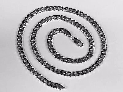 Pre-owned R C I White Gold 22" Solid Mens Miami Cuban Curb Link 6.3m 54grams Chain Necklace In No Stone