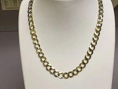 Pre-owned R C I 10k Solid Gold Comfort Concave Cuban Curb Link Chain Necklace 26" 8.2mm 36 Grams In No Stone