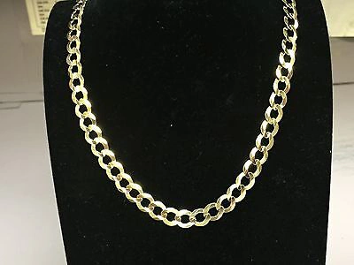 Pre-owned R C I 10k Solid Gold Comfort Concave Cuban Curb Link Chain Necklace 26" 8.2mm 36 Grams In No Stone