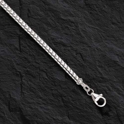 Pre-owned Nova 14k Solid White Gold Mens Franco Curb Box Link 26" 4.5 Mm 93grams Chain Necklace In No Stone
