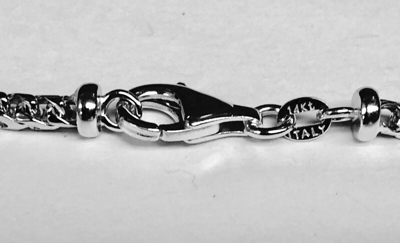 Pre-owned Nova 14k Solid White Gold Mens Franco Curb Box Link 26" 4.5 Mm 93grams Chain Necklace In No Stone