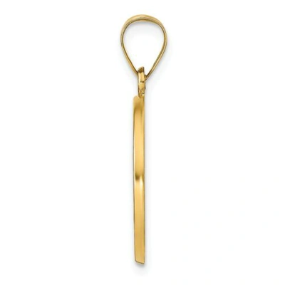 Pre-owned Pricerock 14k Yellow Gold Polished Caridad Del Cobre Religious Round Shape Medal Pendant