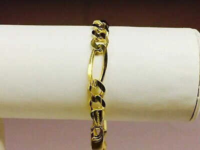 Pre-owned R C I 14k Yellow Gold 18" Solid Figaro Curb Link Chain/necklace 4.5mm 13 Grams Fig120 In No Stone