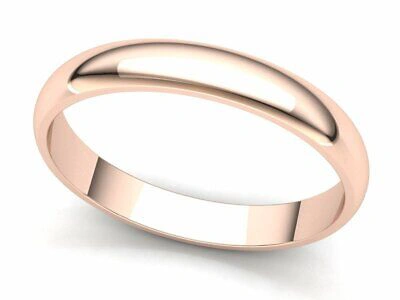 Pre-owned Jewelwesell Domed Plain Band Ring Mens Womens 2mm 3mm 4mm 5mm 6mm 7mm 8mm Solid 18k Gold